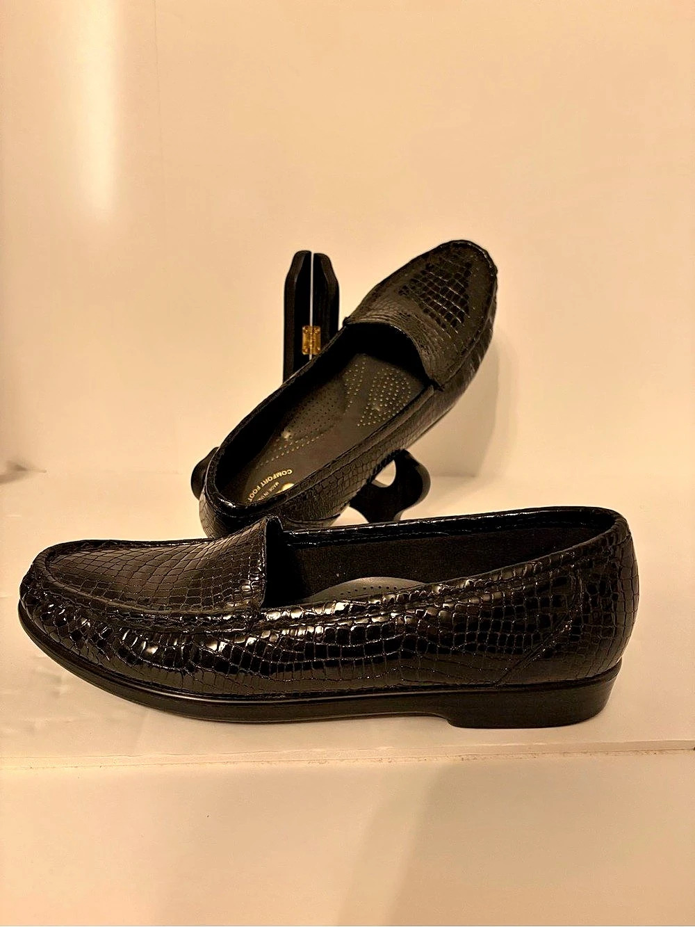 SAS Tripad Animal Print Loafers in Black US 9.5, Tripad , USA